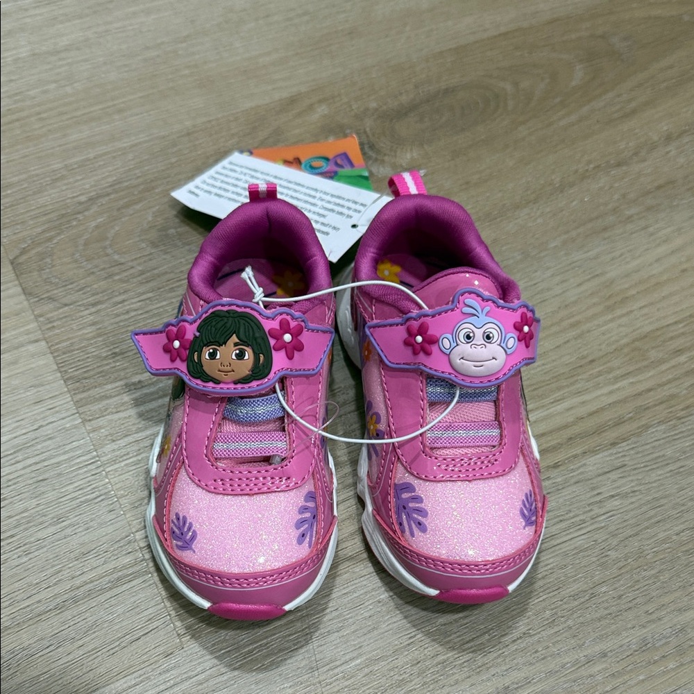 Kids Pink Character Light-Up Sneakers